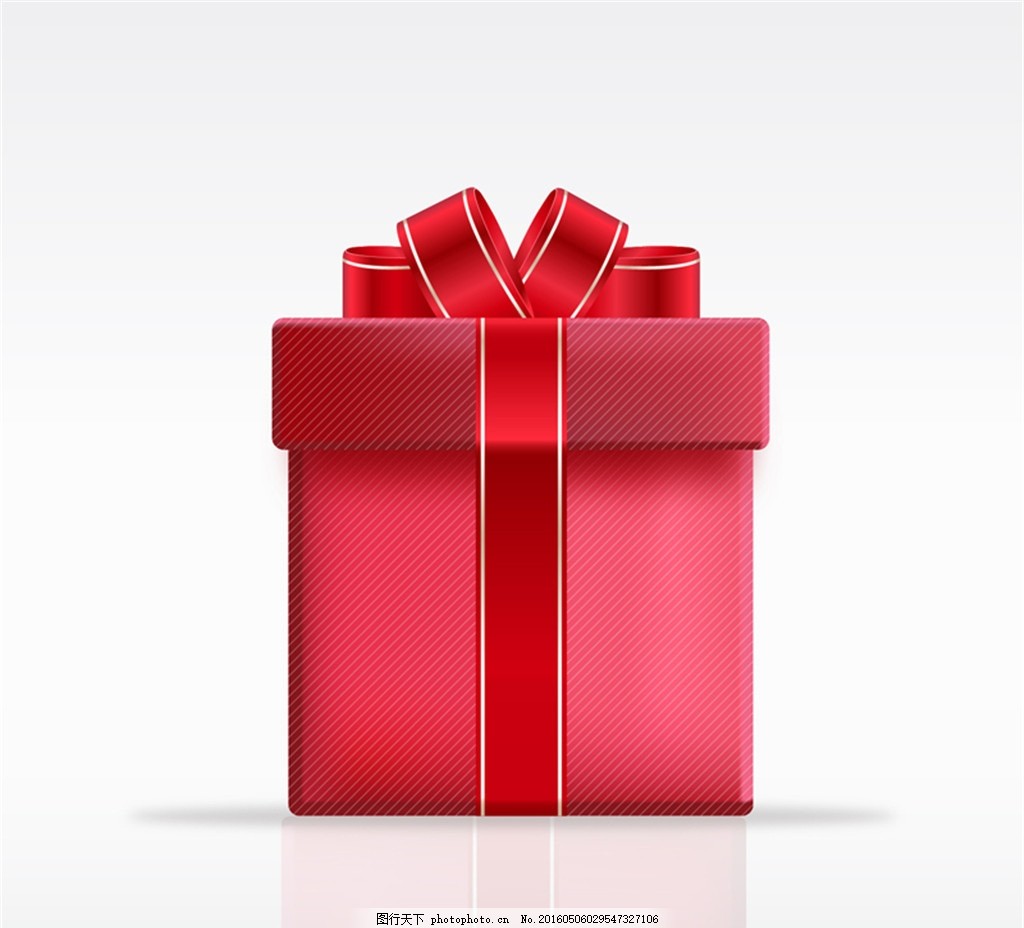 紅色禮盒設(shè)計(jì)矢量素材,愛(ài)心 包裝 禮物 絲帶 蝴蝶結(jié)-